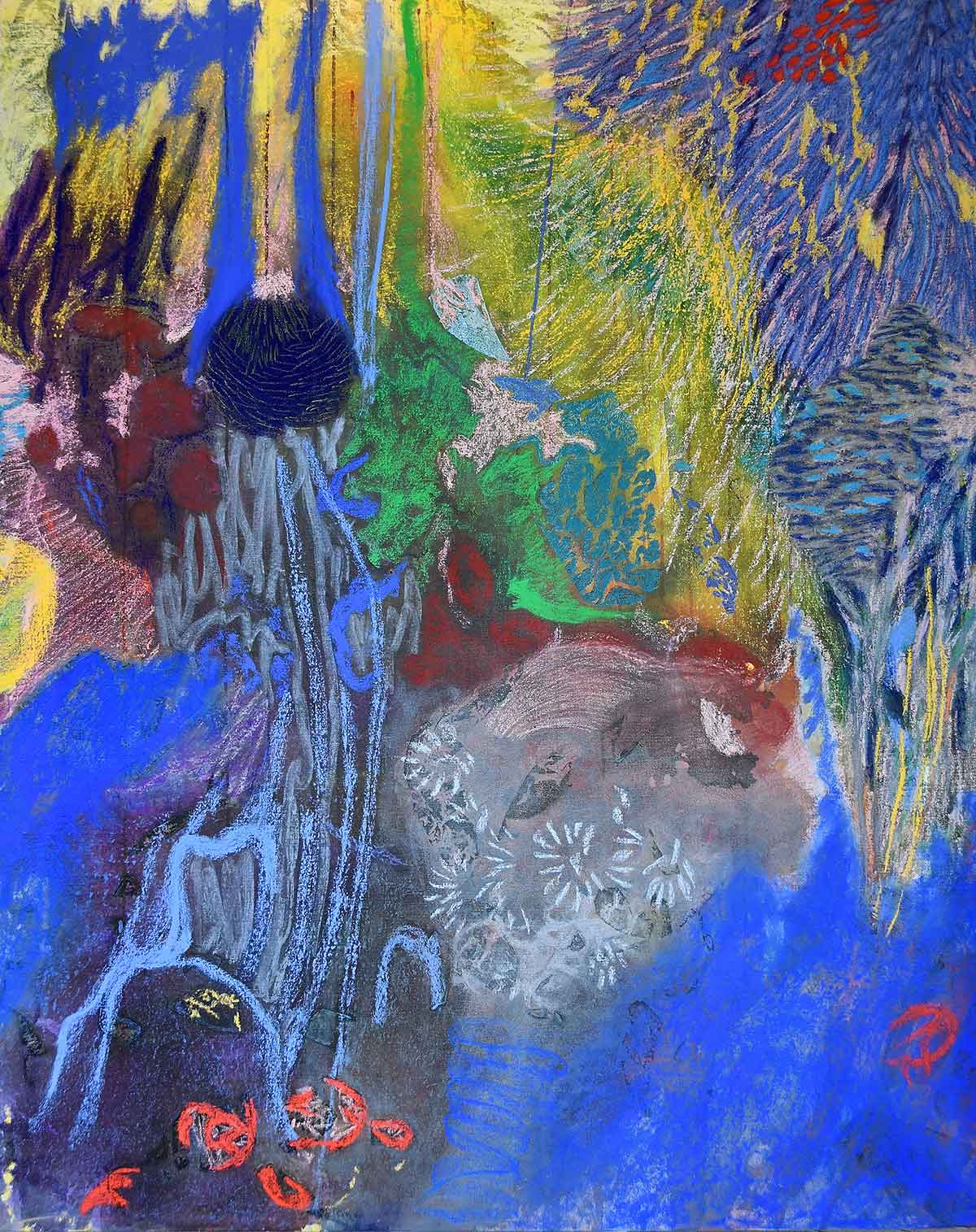 eva-klotgen-je-apporte-enfant-une-nuit-Idumee-pastel-sur-toile-162-x-130-cm Eva klötgen je apporte enfant une nuit Idumee pastel sur toile 162x130 cm
