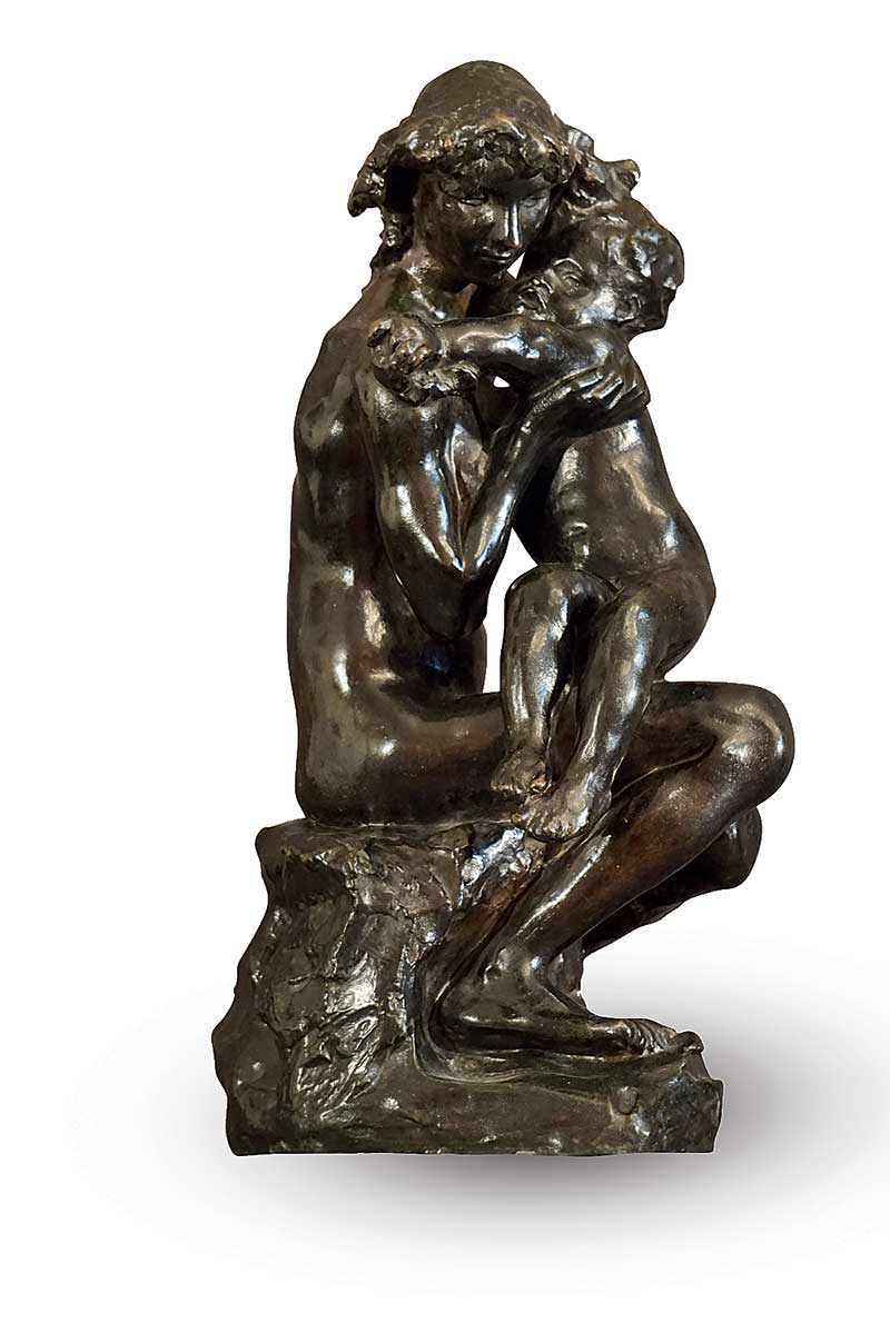 Auguste Rodin et Camille Claudel frere et Soeur bronze ancien vers 1890