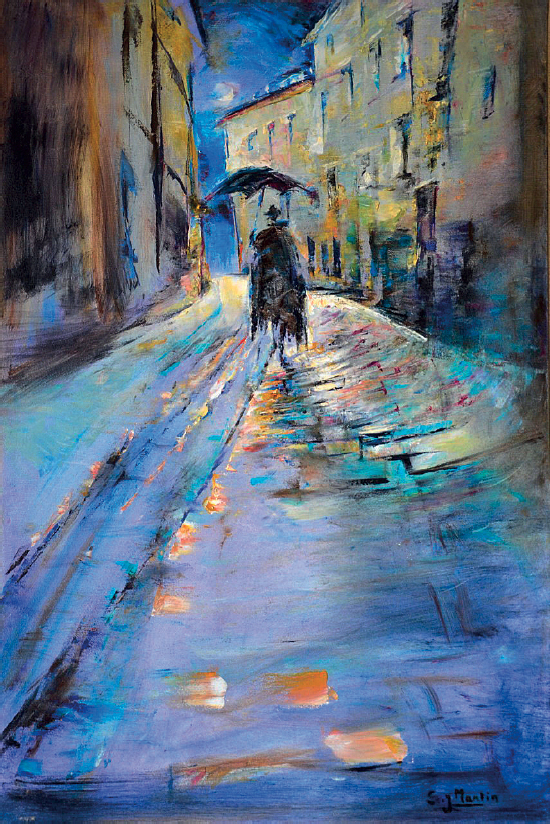 simonne-martin-balade-hivernale Simonne MARTIN, Balade hivernale, 82x54 cm