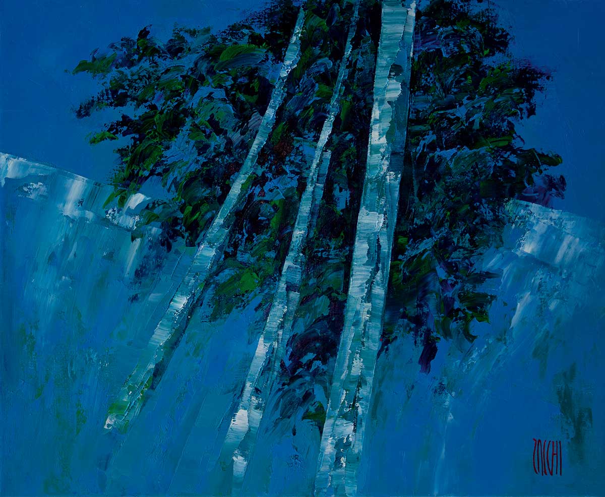 La forêt bleue 60x73