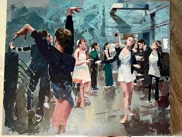 Ballet Academy, Huile sur toile, 152 x 183 cm