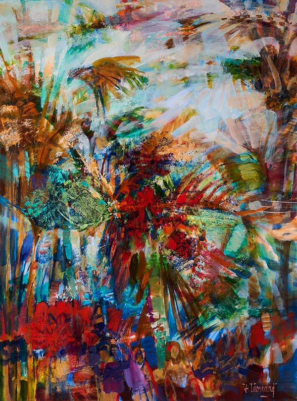 L’arbre au cœur éclaté, 130 x 97 cm