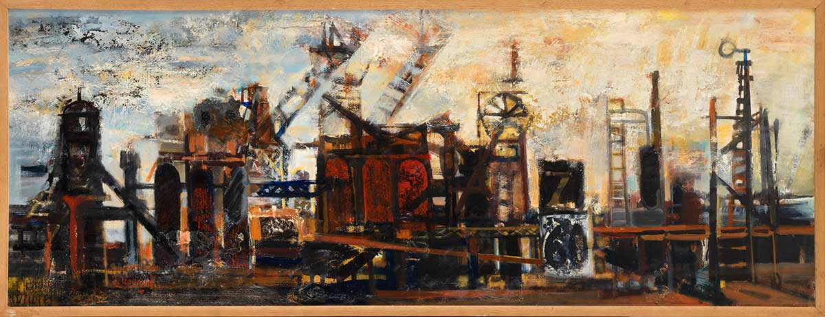 Paysage industriel, 60 x 160 cm
