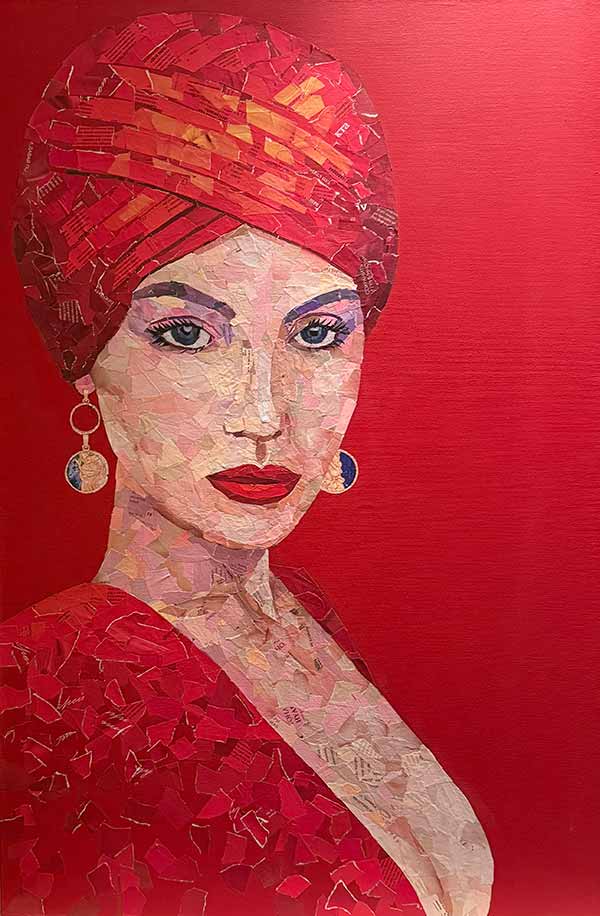 Femme rouge, 90 x 60 cm, 2026